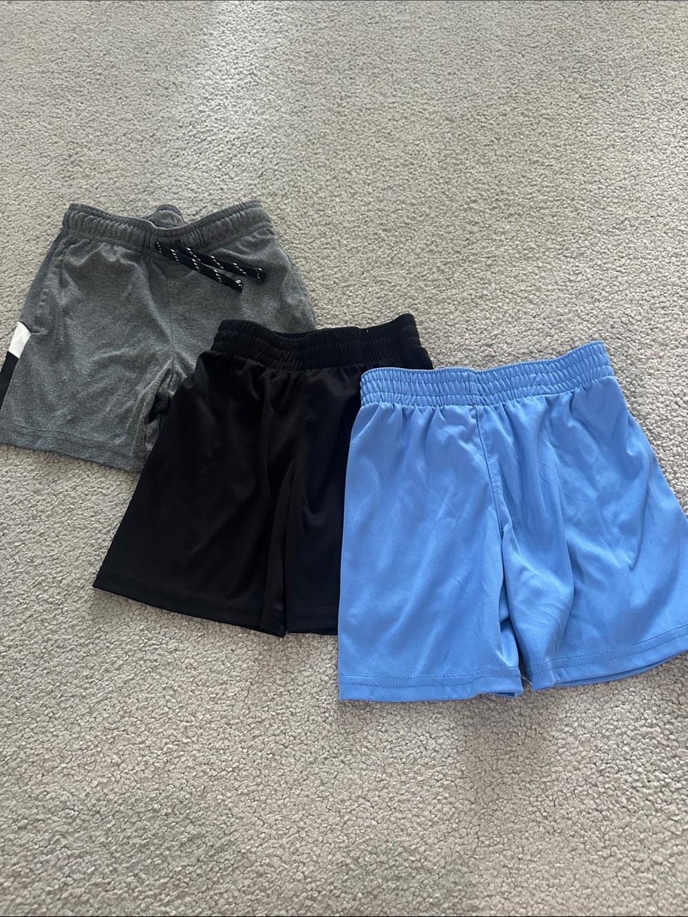 jumping beans Gray, Black & Blue Kids Athletic Shorts Trio